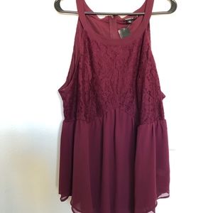 Cranberry Lace top